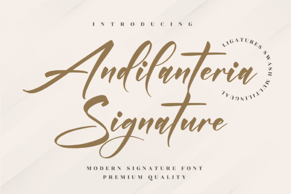 Andilanteria Signature: A Handwritten Typeface for Editorial Storytelling