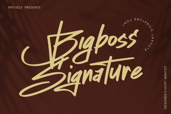 Bigboss Signature: The Handwritten Typeface for Authentic Branding