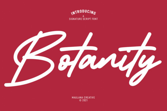 Botanity Signature: The Elegant Script Typeface for Modern Web Design