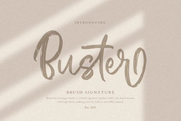 Buster Brush Signature: A Playful Typeface for Creative Branding
