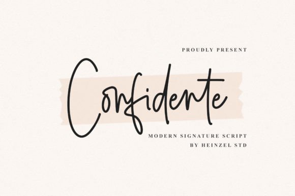 Confidente Signature: A Playful Script Font for Handmade Crafts