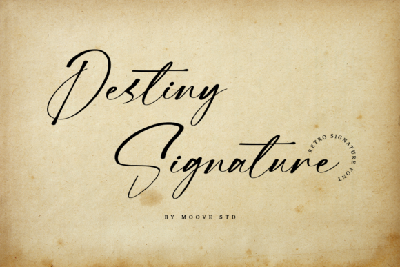 Destiny Signature: A Script Typeface for Elegant Editorial Design