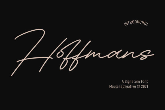 Hoffmans Signature: A Delicate Script Typeface for Elegant Branding