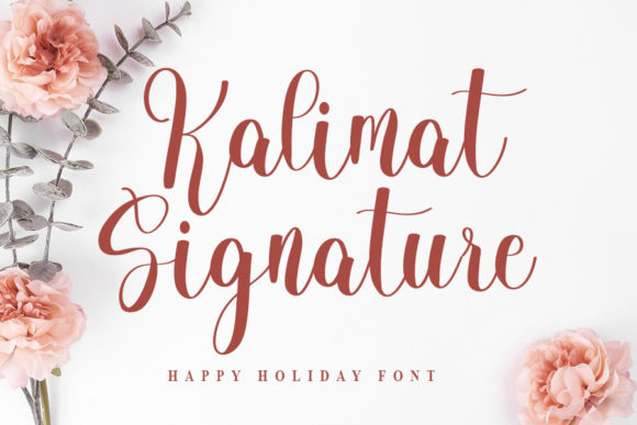 Kalimat Signature: A Handwritten Typeface for Romantic Brand Identities