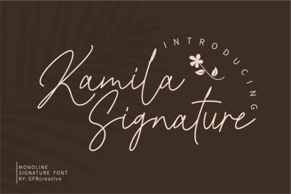 Kamila Signature: A Playful Script Typeface for Creative Branding