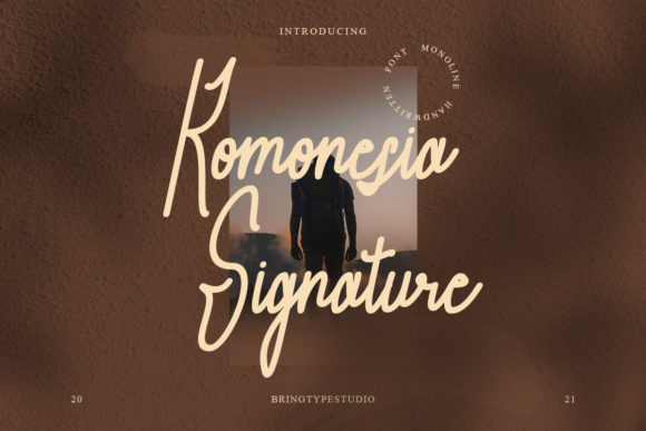 Komonesia Signature: The Elegant Typeface for Handmade Branding