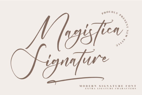 Magistica Signature: The Graceful Script Typeface for Modern Web Design