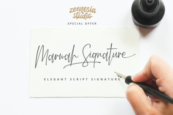 Marwah Signature Typeface Review: A Delicate Script for Modern Branding