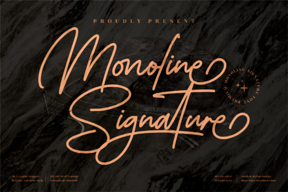 Monoline Signature: A Handwritten Typeface for Modern Editorial Design