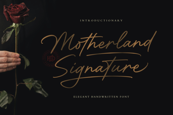 Motherland Signature: A Handwritten Font for Authentic Brand Identity