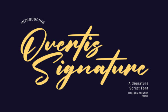 Overtis Signature Typeface: A Modern Script for Digital Branding
