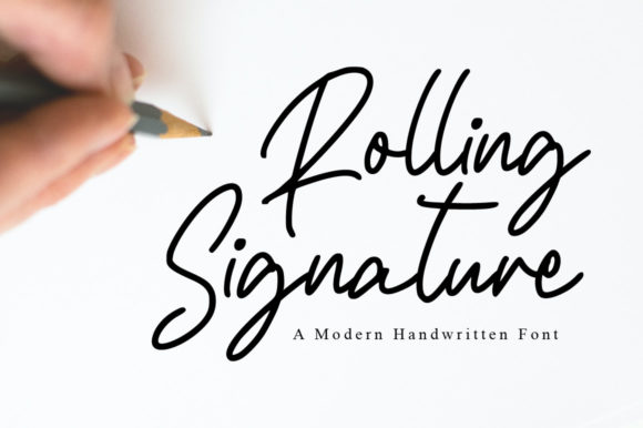 Rolling Signature Typeface: Elevating Editorial Design with Handwritten Elegance