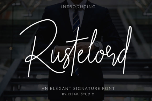 Rustelord Signature: The Elegant Script Typeface for Handmade Brands
