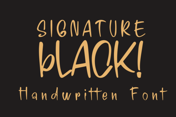 Signature Black: A Handwritten Typeface for Authentic Branding