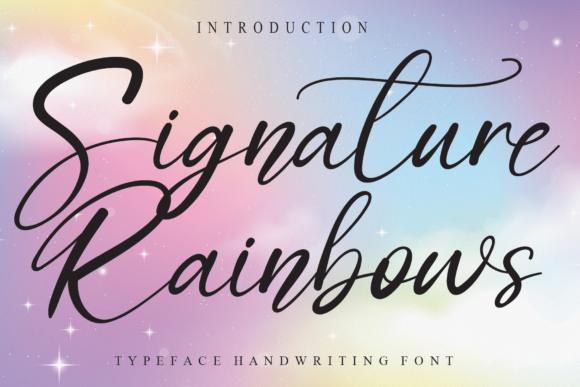 Signature Rainbows: A Handwritten Typeface for Polished Brand Identity