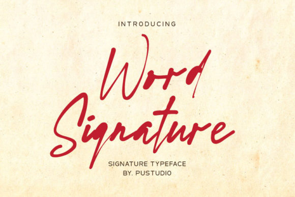Word Signature: A Playful Script Font for Handmade Brands